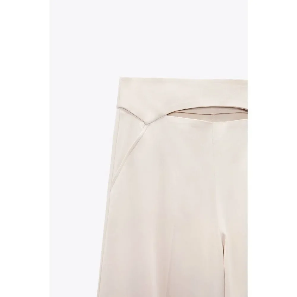 ZARA FULL LENGTH TROUSERS WITH OPENING
